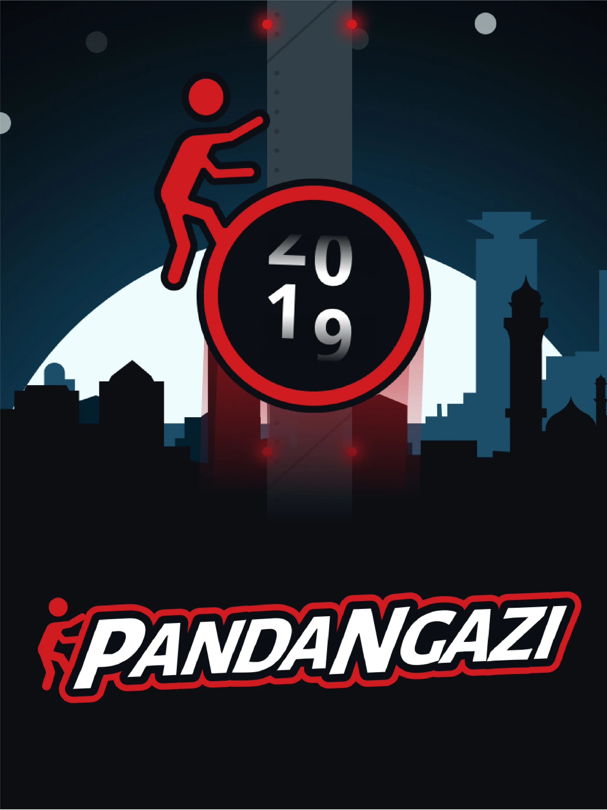 Tarjeta con personaje panda y estilo divertido de tragamonedas.